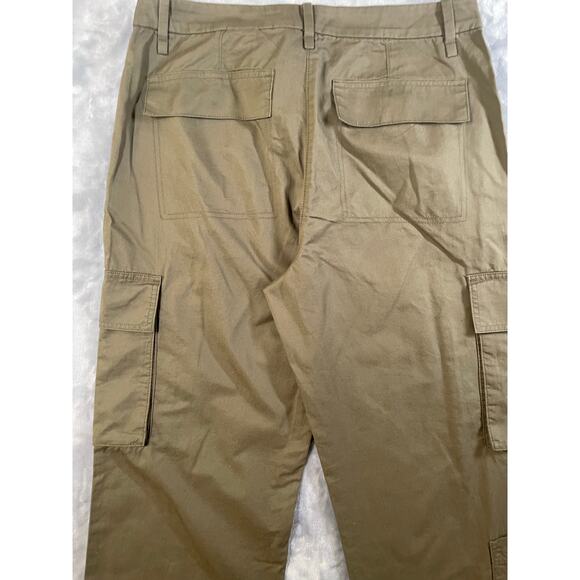 NWT wide leg cargo army green pants utility casual 10 Large H&M menswear baggy - Picture 11 of 11